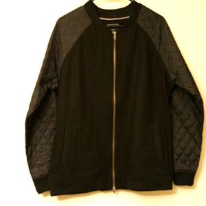 COHESIVE & CO. black wool/nylon coat size L